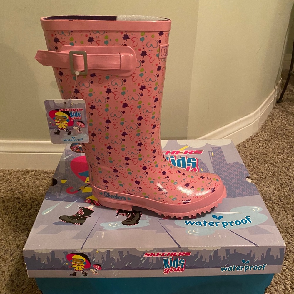 Skechers Little Girls Rain Boots